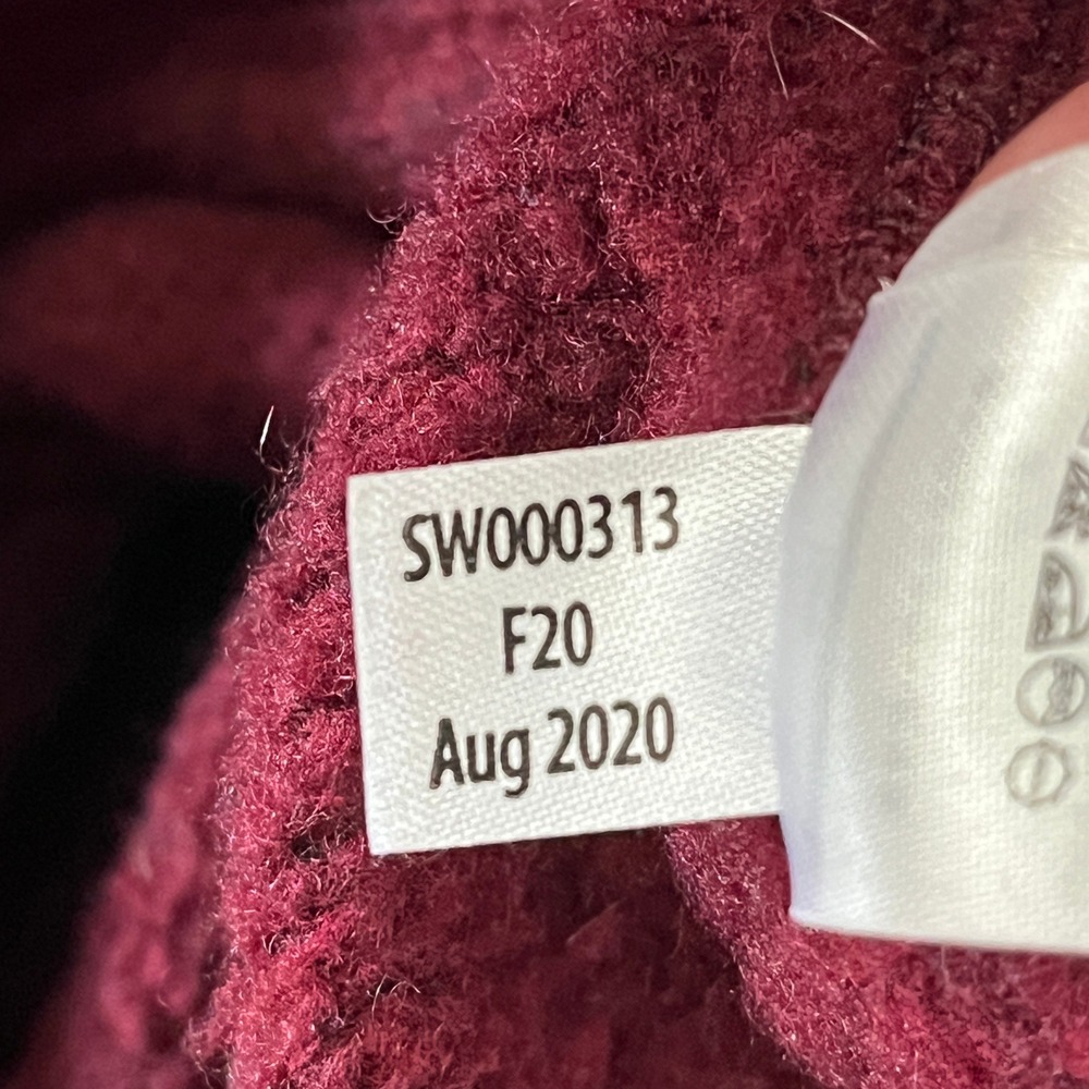 Smartwool Hudson Trail Pullover Womens Small Red Wool Blend Cowl Neck SW000313 - Picture 6 of 10